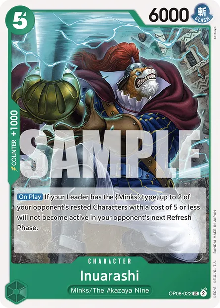 Inuarashi, One Piece card OP08-022 — TWO LEGENDS set
