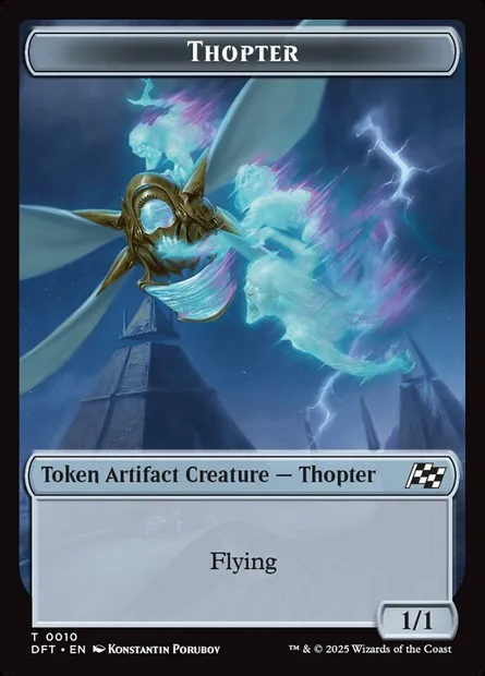 Thopter, carte Magic TDFT 10 — extension Aetherdrift Tokens