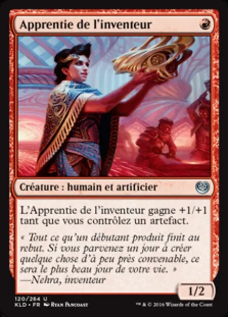Apprentie de l'inventeur, carte Magic KLD 120 — extension Kaladesh