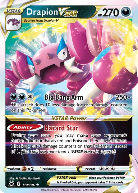 Drapion VSTAR, Pokémon card LOR 119 — Lost Origin set