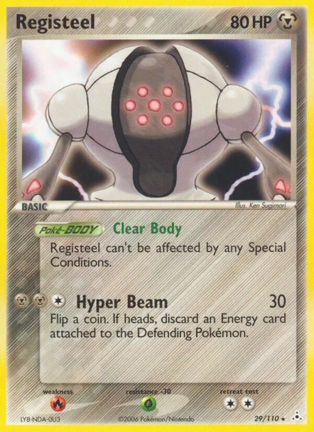 Registeel, Pokémon card HP 29 — Holon Phantoms set