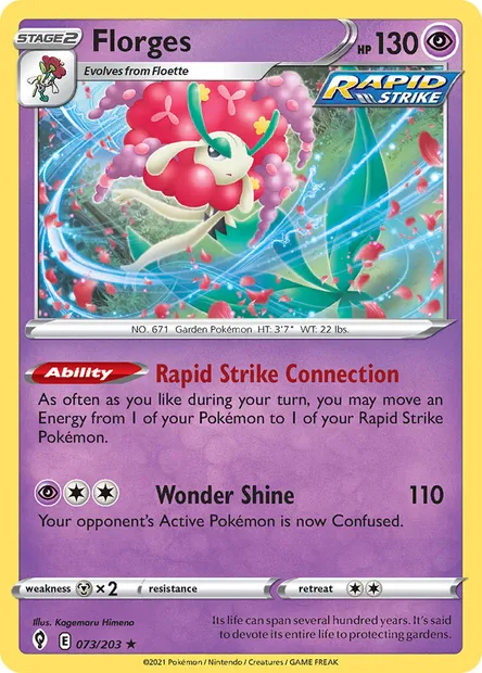 Florges, Pokémon card EVS 73 — Evolving Skies set