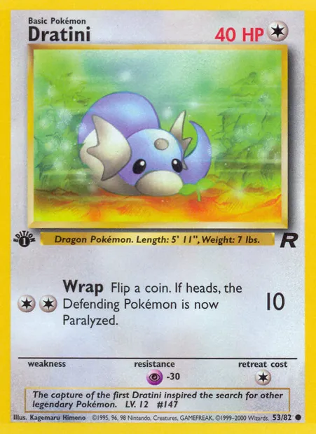 Dratini, Pokémon card TR 53 — Team Rocket set