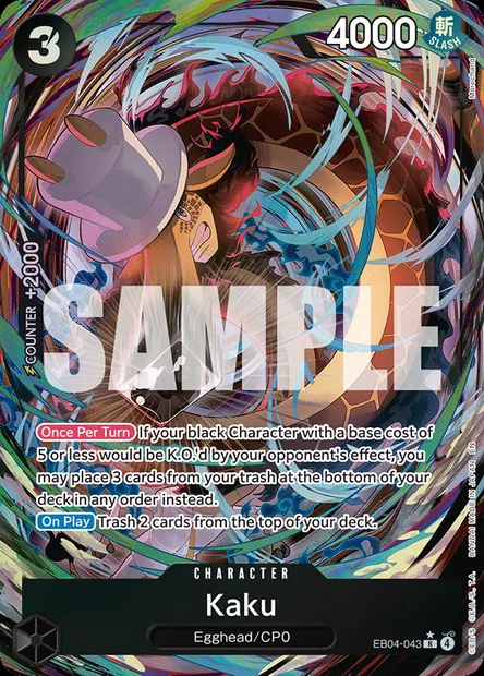 Kaku, One Piece card EB04-043 — EGGHEAD CRISIS set