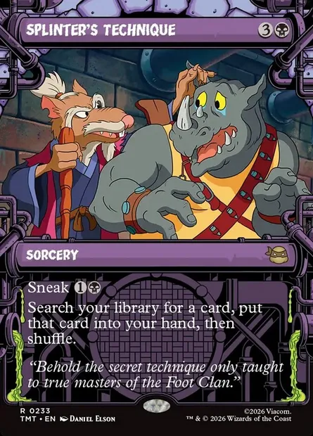 Splinter's Technique, Magic card TMT 233 — Teenage Mutant Ninja Turtles set