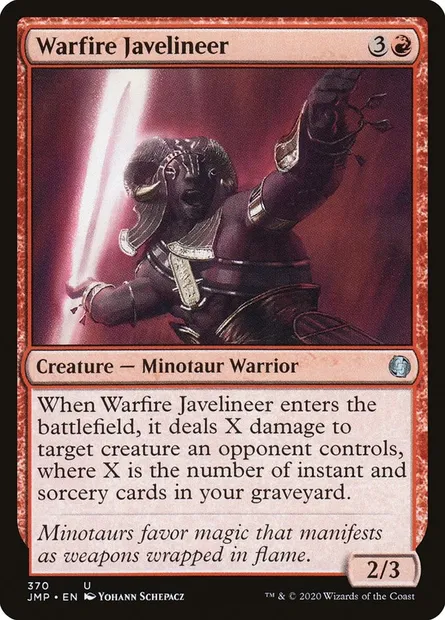 Warfire Javelineer, Magic card JMP 370 — Jumpstart set