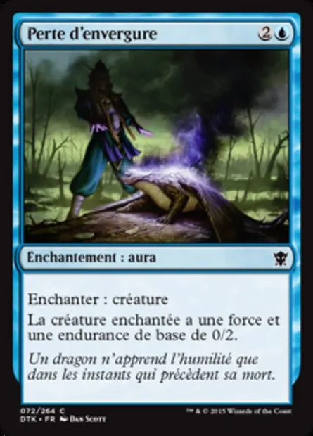 Perte d'envergure, carte Magic DTK 72 — extension Les Dragons de Tarkir
