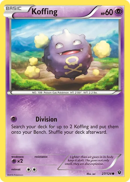Koffing, Pokémon card FCO 27 — Fates Collide set