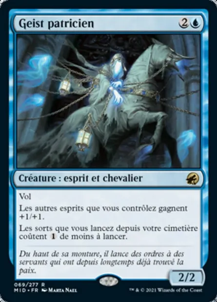 Geist patricien, carte Magic MID 69 — extension Innistrad : chasse de minuit