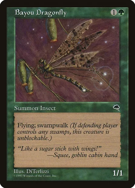 Bayou Dragonfly, Magic card TMP 215 — Tempest set