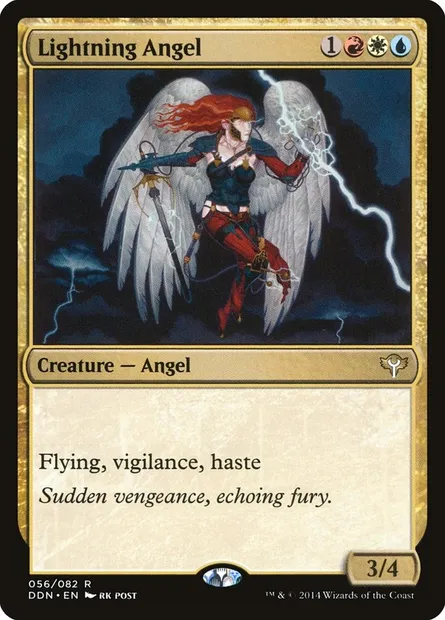 Lightning Angel, Magic card DDN 56 — Duel Decks: Speed vs. Cunning set