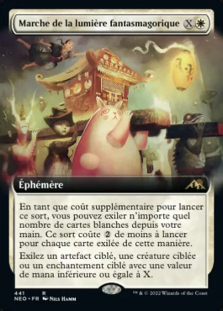 Marche de la lumière fantasmagorique, carte Magic NEO 441 — extension Kamigawa: La Dynastie Néon