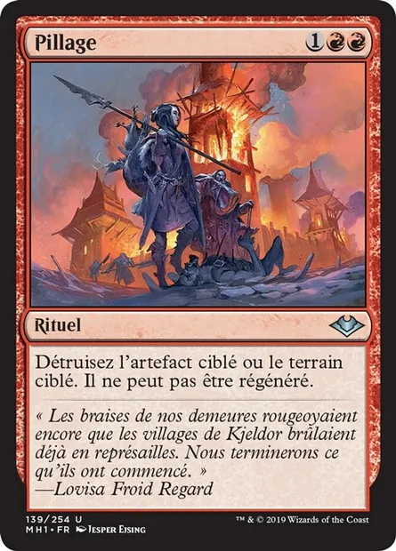 Pillage, carte Magic MH1 139 — extension Horizons du Modern