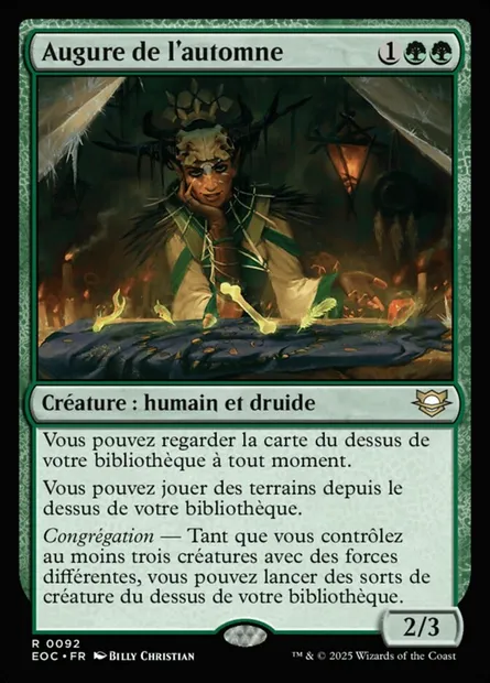 Augure de l'automne, carte Magic EOC 92 — extension Edge of Eternities Commander