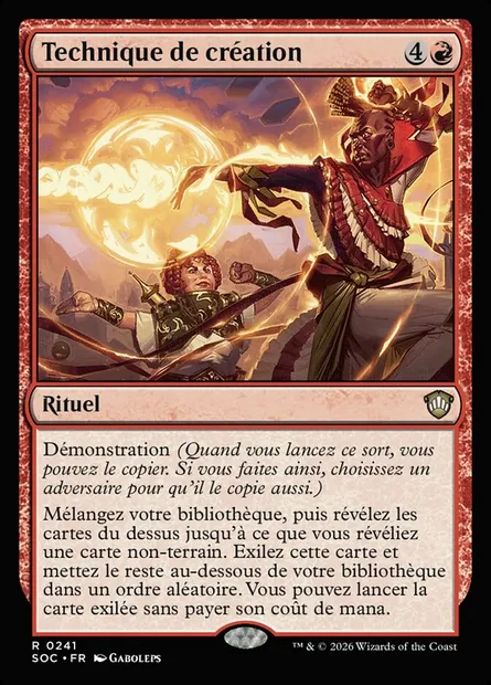Technique de création, carte Magic SOC 241 — extension Secrets of Strixhaven Commander
