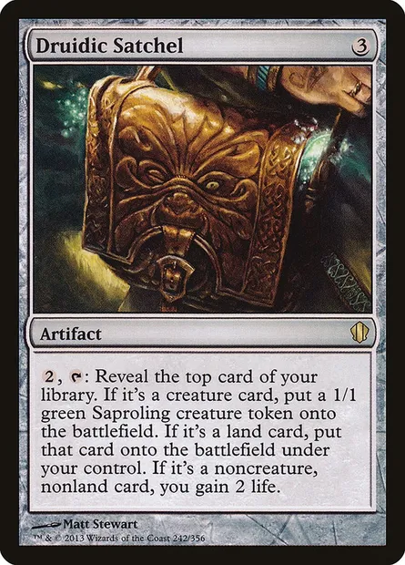 Druidic Satchel, Magic card C13 242 — Commander 2013 set