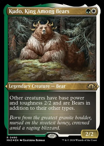 Kudo, King Among Bears, Magic card MH3 490 — Modern Horizons 3 set