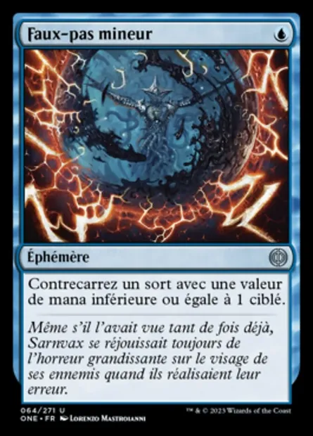Faux-pas mineur, carte Magic ONE 64 — extension Tous Phyrexians