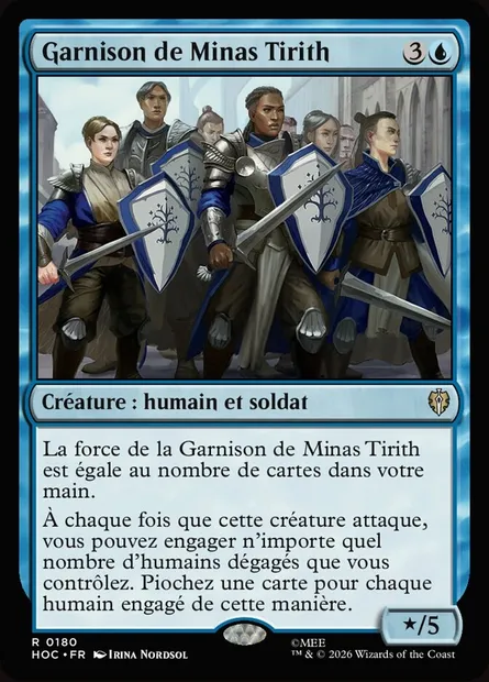 Garnison de Minas Tirith, carte Magic HOC 180 — extension The Hobbit Eternal