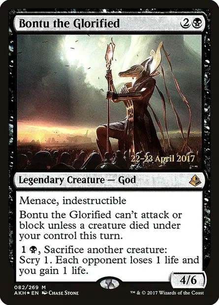 Bontu the Glorified, Magic card PAKH 82s — Amonkhet Promos set