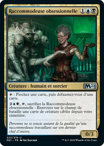 Raccommodeuse obsessionnelle, carte Magic M21 223 — extension Core Set 2021