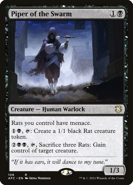 Piper of the Swarm, Magic card AFC 106 — Forgotten Realms Commander set