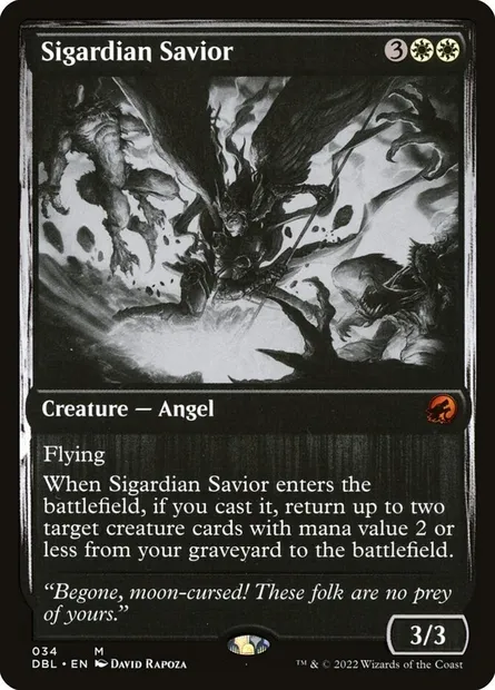 Sigardian Savior, Magic card DBL 34 — Innistrad: Double Feature set