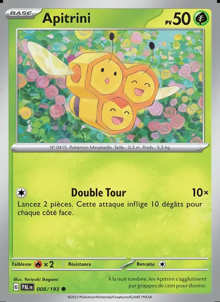 Apitrini, carte Pokémon PAL 008 — extension Évolutions à Paldea