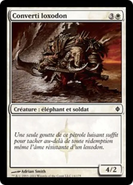 Converti loxodon, carte Magic NPH 14 — extension La Nouvelle Phyrexia