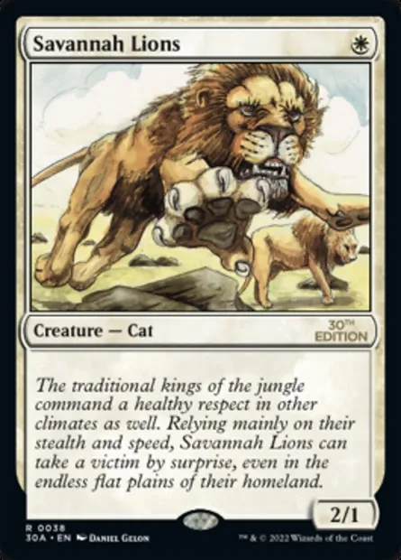 Savannah Lions, Magic card 30A 38 — 30th Anniversary Edition set