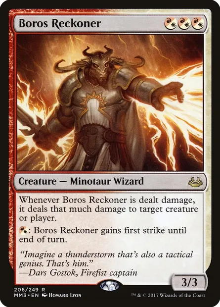 Boros Reckoner, Magic card MM3 206 — Modern Masters 2017 set