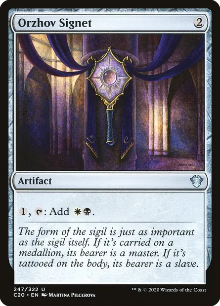 Orzhov Signet, Magic card C20 247 — Commander 2020 set