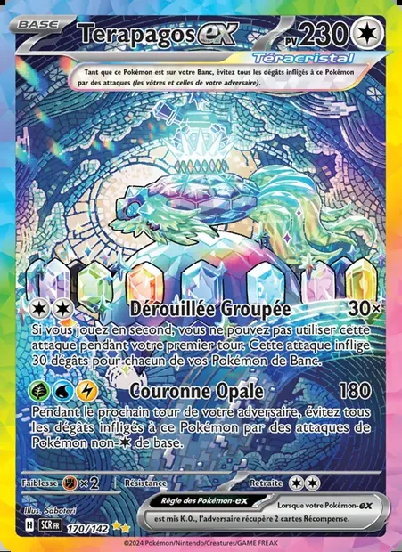 Terapagos-ex, carte Pokémon SCR 170 — extension Couronne Stellaire