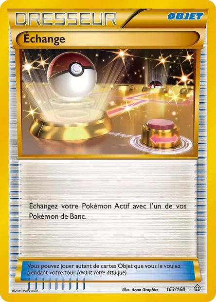 Échange, carte Pokémon PRC 163 — extension Primo-Choc