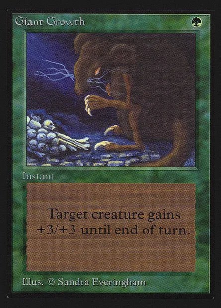 Giant Growth, Magic card CEI 198 — Intl. Collectors' Edition set