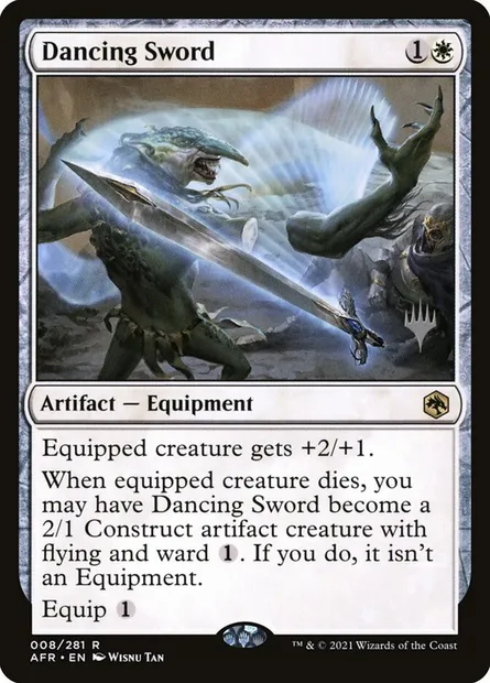 Épée dansante, carte Magic PAFR 8p — extension Adventures in the Forgotten Realms Promos