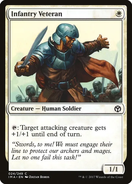 Infantry Veteran, Magic card IMA 24 — Iconic Masters set