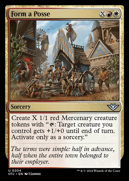 Form a Posse, Magic card OTJ 204 — Outlaws of Thunder Junction set