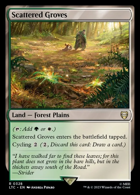 Scattered Groves, Magic card LTC 328 — Tales of Middle-earth Commander set
