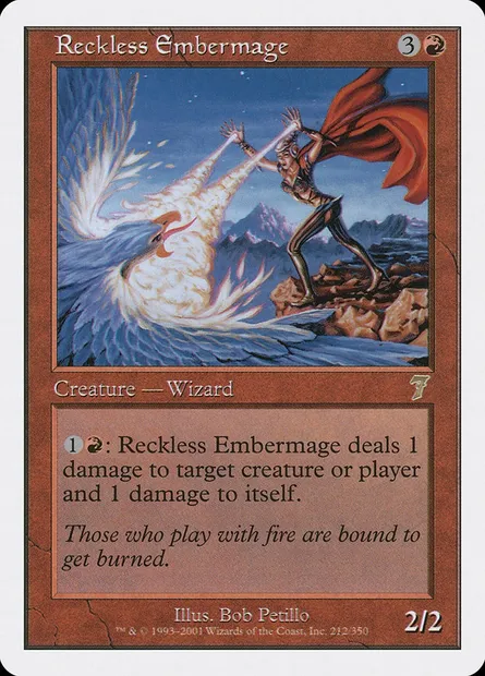 Reckless Embermage, Magic card 7ED 212 — Seventh Edition set