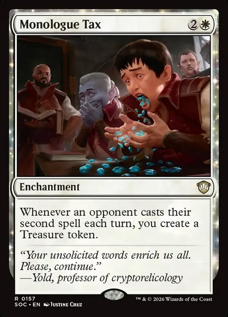 Monologue Tax, Magic card SOC 157 — Secrets of Strixhaven Commander set