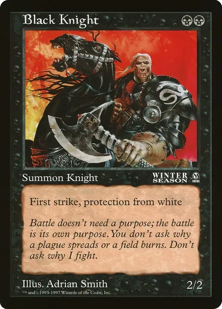 Chevalier noir, carte Magic OLEP 31 — extension Oversized League Prizes