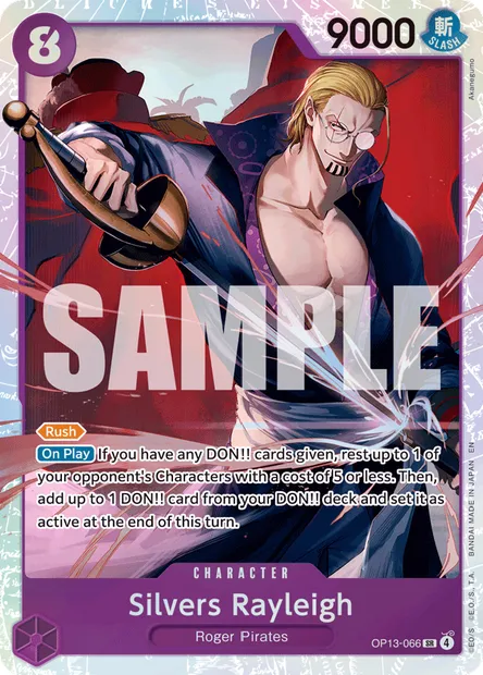 Silvers Rayleigh, One Piece card OP13-066 — CARRYING ON HIS WILL set