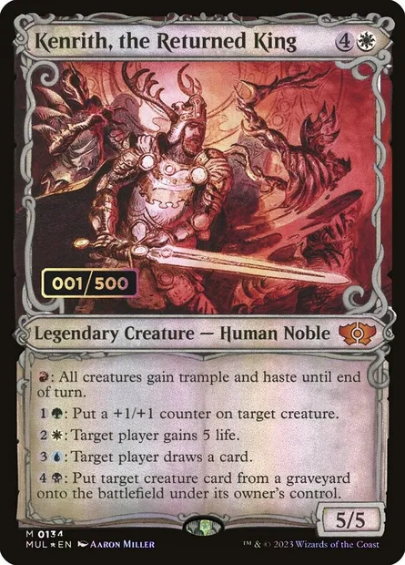 Kenrith, the Returned King, Magic card MUL 134z — Multiverse Legends set