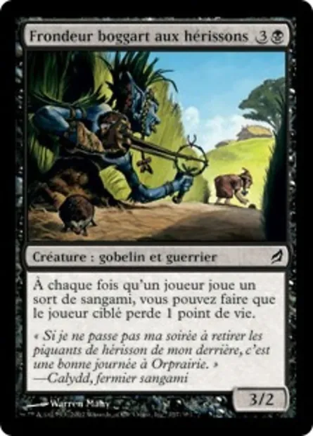 Frondeur boggart aux hérissons, carte Magic LRW 137 — extension Lorwyn