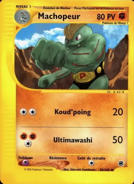 Machopeur, carte Pokémon EX 85 — extension Expedition