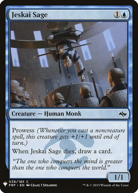 Jeskai Sage, Magic card PLST FRF-38 — The List set