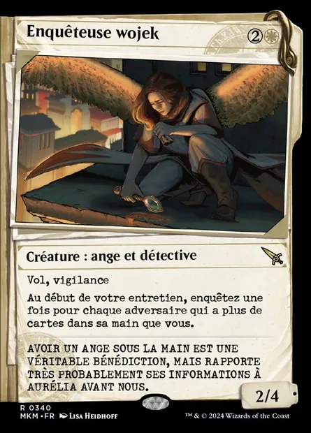 Enquêteuse wojek, carte Magic MKM 340 — extension Murders at Karlov Manor