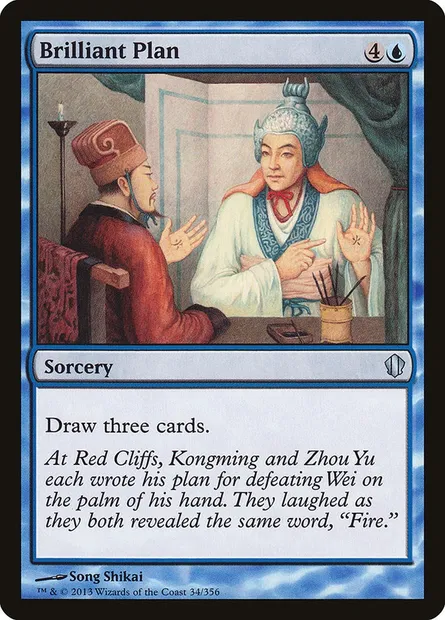 Brilliant Plan, Magic card C13 34 — Commander 2013 set