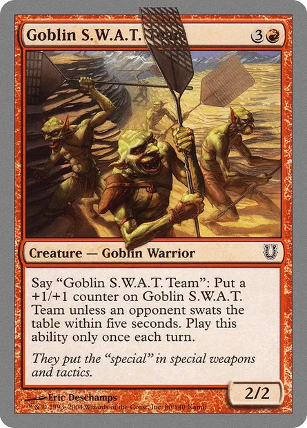 Goblin S.W.A.T. Team, carte Magic UNH 80 — extension Unhinged